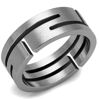 Fashnzfab High Polished (no Plating) Stainless Steel Ring With No Stone In Pattern