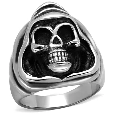 Fashnzfab High Polished (no Plating) Stainless Steel Ring With No Stone In Silver