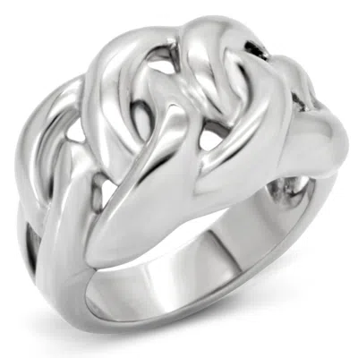 Fashnzfab High Polished (no Plating) Stainless Steel Ring With No Stone In Yellow