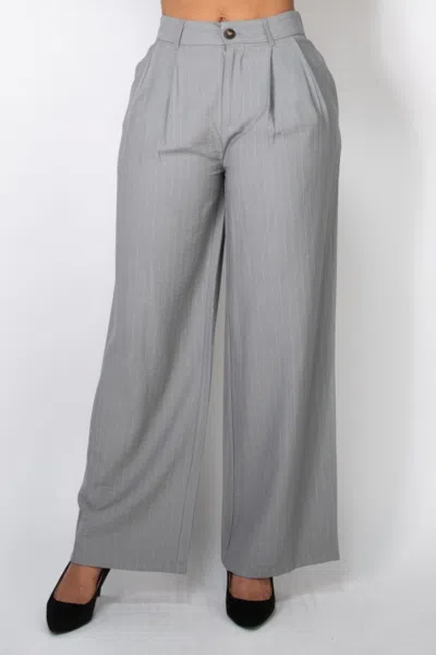 Fashnzfab High-rise Stripe Wide Leg Pants In Multi