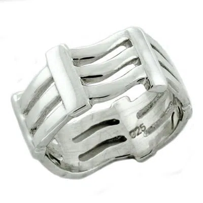 Fashnzfab High-polished 925 Sterling Silver Ring With No Stone