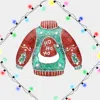 Fashnzfab Hohoho Message Santa Hat Tree Pointed Christmas Sweater Pin Brooch In Multi