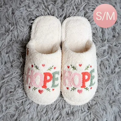 Fashnzfab Holiday Hope Embroidered Soft Home Indoor Floor Slippers Multi S/m