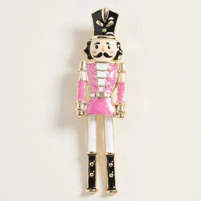 Fashnzfab Holiday Nutcracker Soldier Pin Brooch In Multi