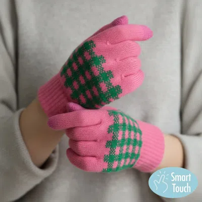 Fashnzfab Holiday Plaid Pattern Smart Touch Winter Gloves In Multi