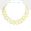 Fashnzfab Hologram Resin Link Necklace In Sand