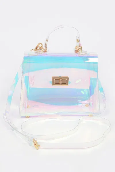 Fashnzfab Hologram Transparent Crossbody Bag In Multi