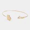 Fashnzfab Home Message Georgia State Map Tip Cuff Bracelet Gold In Gold