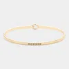 Fashnzfab Hooked Thin Brass Metal Hook Bracelet Gold In Gold