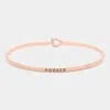 Fashnzfab Hooked Thin Brass Metal Hook Bracelet Rose Gold In Multi