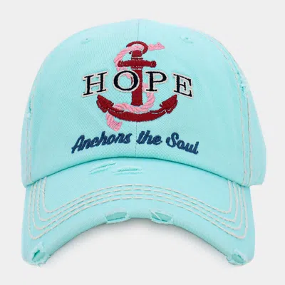 Fashnzfab Hope Anchors The Soul Vintage Baseball Cap In Blue