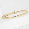 Fashnzfab Hope Engraved Thin Brass Metal Bangle Bracelet Gold In Gold
