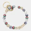 Fashnzfab Hope Message Accented Pearl Beaded Keychain / Bracelet Howlite, Multi In Multi