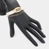 Fashnzfab Hope Message Metal Plate Pointed Chain Faux Leather Magnetic Bracelet In Multi