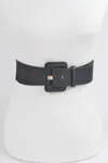 Fashnzfab Hot Fix Plus Size Stretch Belt In Blue
