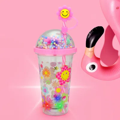 Fashnzfab Hot Focus - Groovy Flower Pom Pom Light Up Tumbler