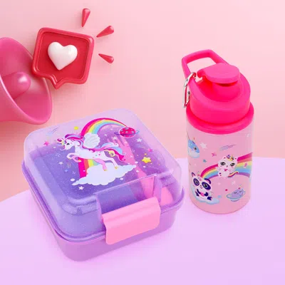 Fashnzfab Hot Focus - Unicorn Lunch Buddy Box Food Container Water Bottle Set