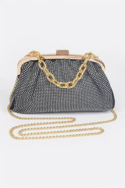 Fashnzfab Hotfix Party Clutch In Black