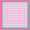 Fashnzfab Houndstooth Pattern Printed Square Silky Satin Scarf Shawl In Multi