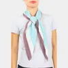 Fashnzfab Houndstooth Print Pleated Scarf In Green