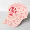 Fashnzfab Howdy Cowboy Boots Pointed Star Pattern Printed Baseball Cap In Pink