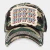 Fashnzfab Howdy Message Camouflage Patterned Vintage Baseball Cap In Multi