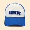Fashnzfab Howdy Message Mesh Back Baseball Cap In Blue
