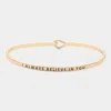 Fashnzfab I Always Believe In You Brass Thin Metal Hook Bracelet Gold In Gold