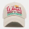 Fashnzfab I Am A Woman What's Your Superpower? Message Vintage Baseball Cap In Sand