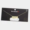 Fashnzfab I Am Vaccinated Gold Dipped Bandage Message Pendant Necklace In Gold
