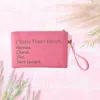 Fashnzfab I Speak Fluent French Message Flat Pouch Bag With Wristlet In Multi