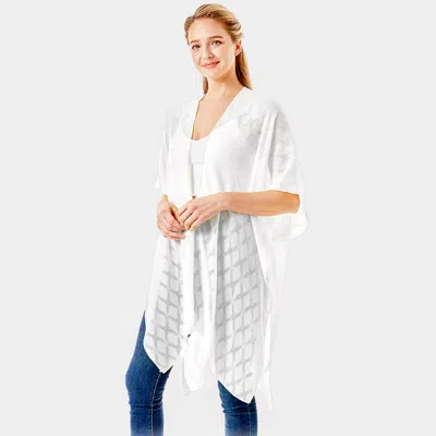 Fashnzfab 'i Washed Up Like This' Solid Lettering Cover Up Poncho In White