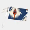 Fashnzfab Ikat Printed Wristlet Pouch Bag In Blue