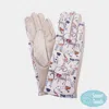 Fashnzfab Illustrated Cat Pattern Printed Smart Touch Gloves In Neutral