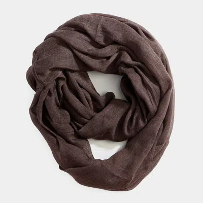 Fashnzfab Infinity Cotton Scarf In Gold