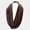 Fashnzfab Infinity Scarf In Brown