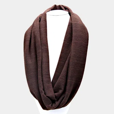 Fashnzfab Infinity Scarf In Brown