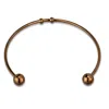 Fashnzfab Ip Coffee Light Stainless Steel Bangle With No Stone In Pattern