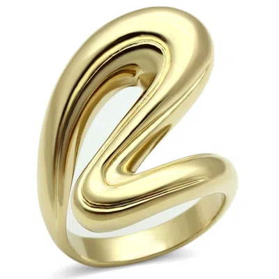 Fashnzfab Ip Gold(ion Plating) Brass Ring With No Stone