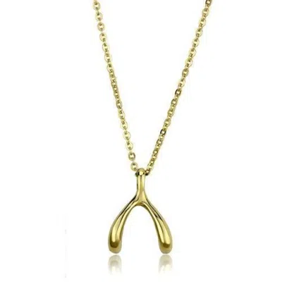 Fashnzfab Ip Gold(ion Plating) Stainless Steel Chain Pendant With No Stone