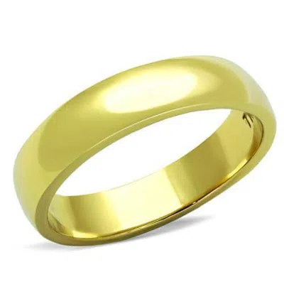 Fashnzfab Ip Gold(ion Plating) Stainless Steel Ring With No Stone In Pink