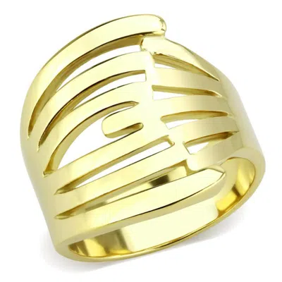 Fashnzfab Ip Gold(ion Plating) Stainless Steel Ring With No Stone