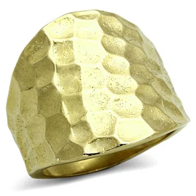 Fashnzfab Ip Gold(ion Plating) Stainless Steel Ring With No Stone