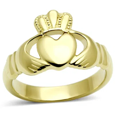 Fashnzfab Ip Gold(ion Plating) Stainless Steel Ring With No Stone