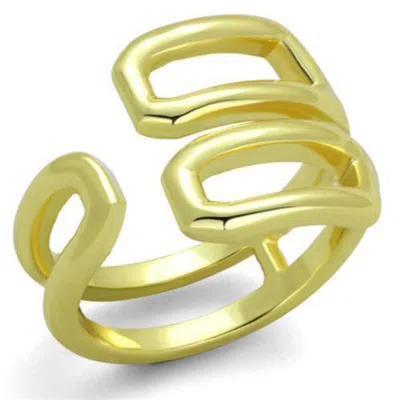Fashnzfab Ip Gold(ion Plating) Stainless Steel Ring With No Stone
