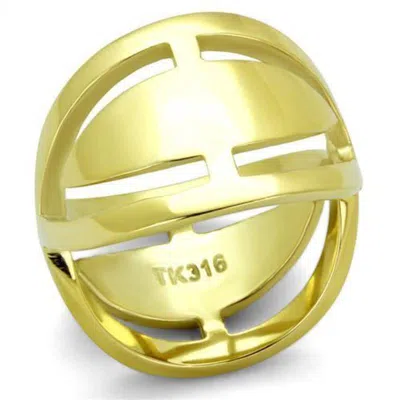 Fashnzfab Ip Gold(ion Plating) Stainless Steel Ring With No Stone