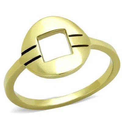 Fashnzfab Ip Gold(ion Plating) Stainless Steel Ring With No Stone