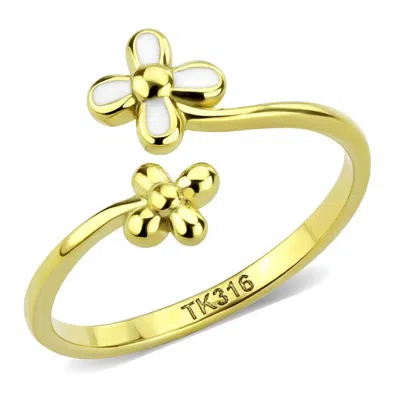 Fashnzfab Ip Gold(ion Plating) Stainless Steel Ring With No Stone