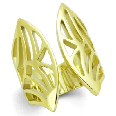 Fashnzfab Ip Gold(ion Plating) Stainless Steel Ring With No Stone