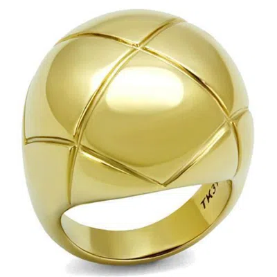 Fashnzfab Ip Gold(ion Plating) Stainless Steel Ring With No Stone